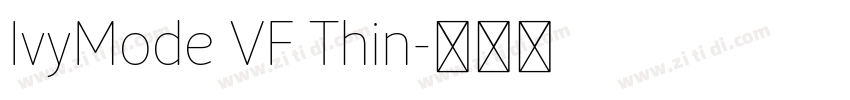 IvyMode VF Thin字体转换